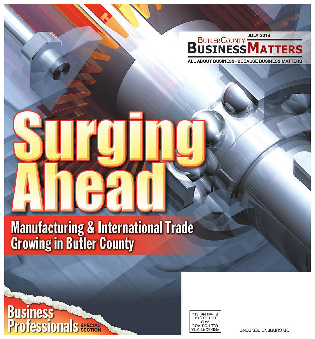 July 2018 - Surging Ahead - Manufacturing & International Trade Growing in Butler County