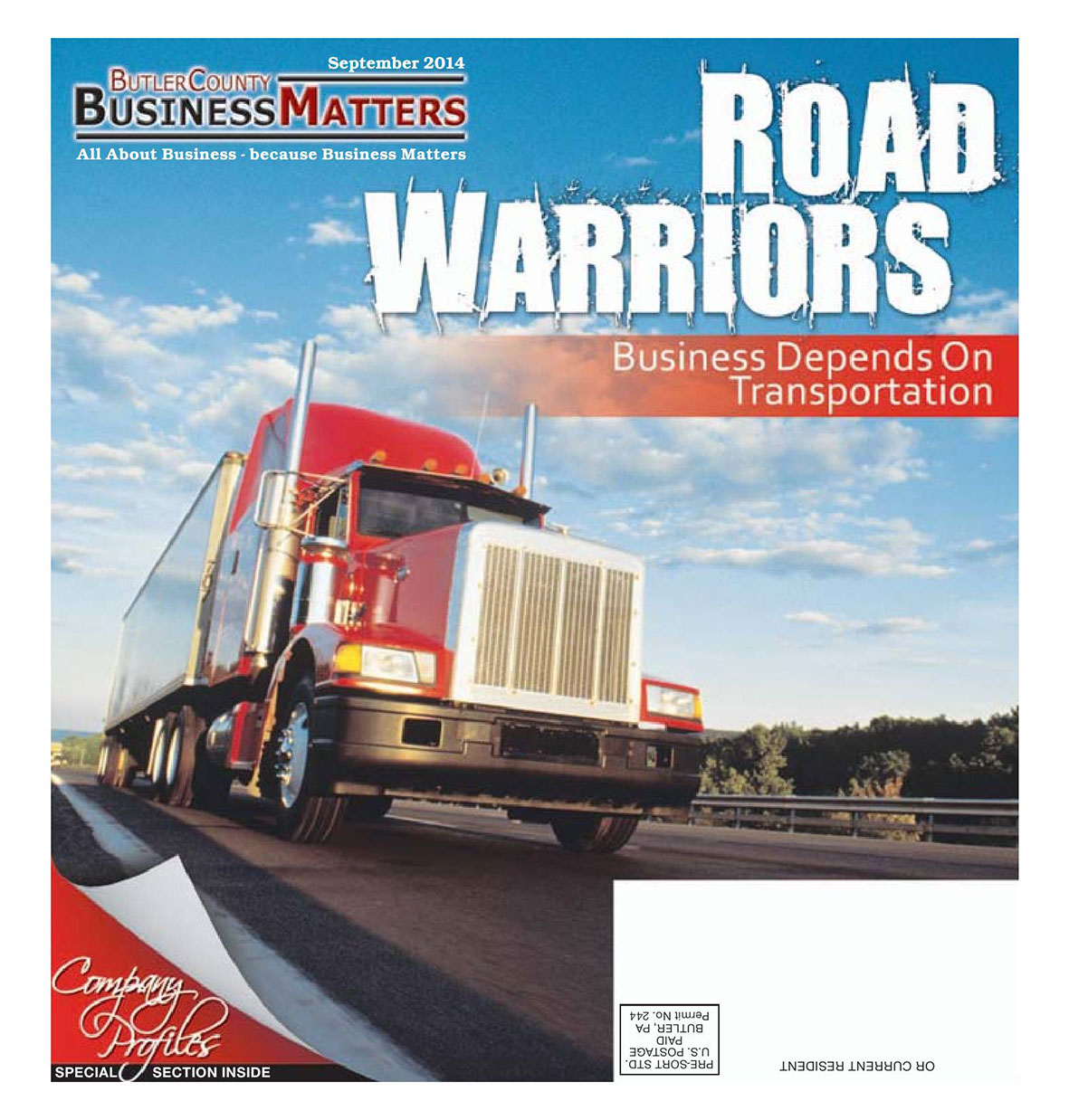 September 2014 - Road Warriors - Business Depends On Transportation